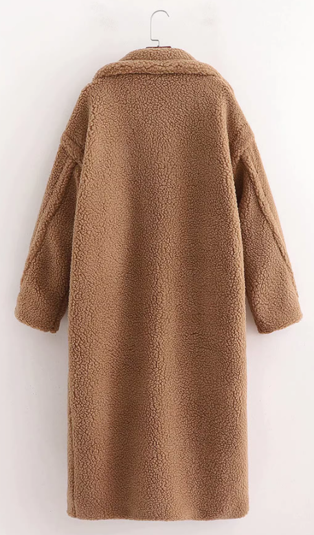 New Autumn/Winter Collection: Camel Shearling Long Coat, Loose and Thick Trench Coat