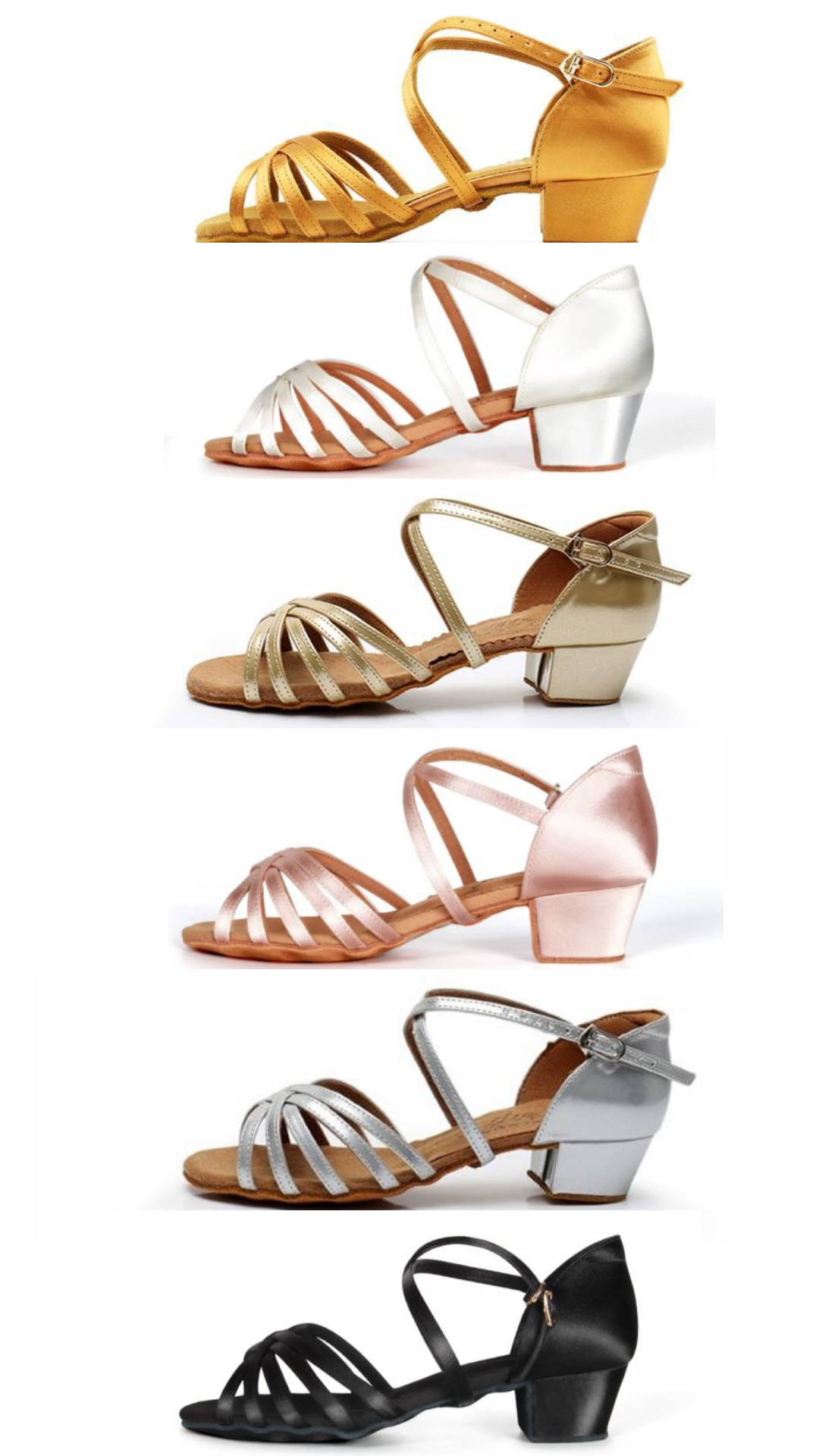 Girls Silk Soft - Latin and Ballroom Shoes with Low Heels