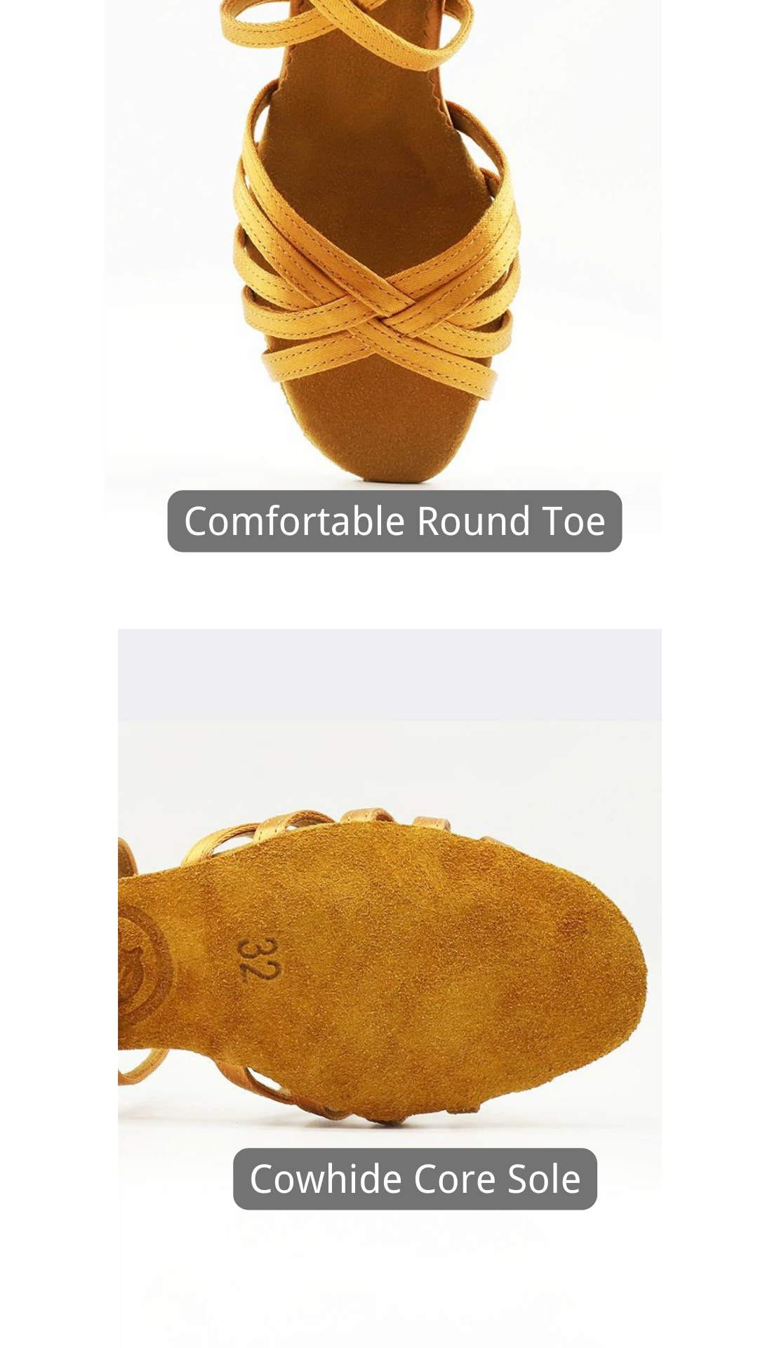 Girls Silk Soft - Latin and Ballroom Shoes with Low Heels