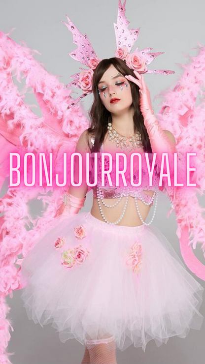 Pink Feathered Sweet GoGo Performance Costume