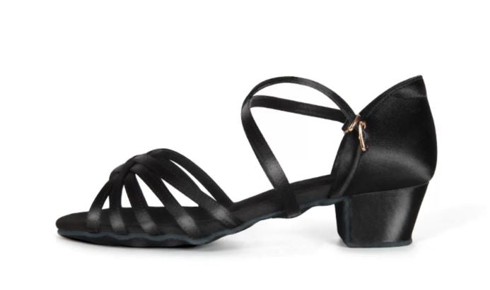 Girls Silk Soft - Latin and Ballroom Shoes with Low Heels