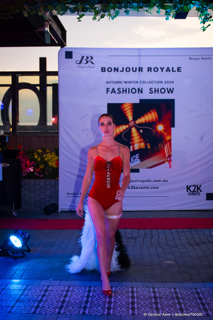 Crimson Satin Ensemble (Autumn/Winter Fashion Show 2024)