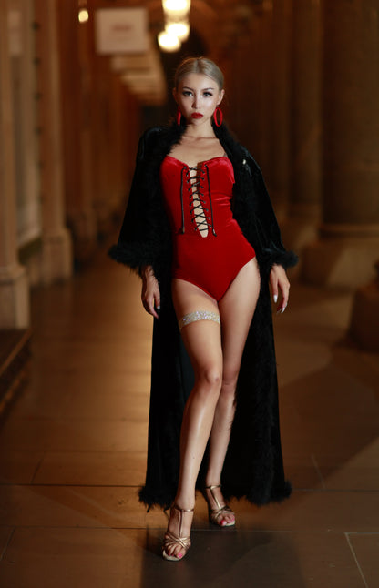 Crimson Satin Ensemble (Autumn/Winter Fashion Show 2024)
