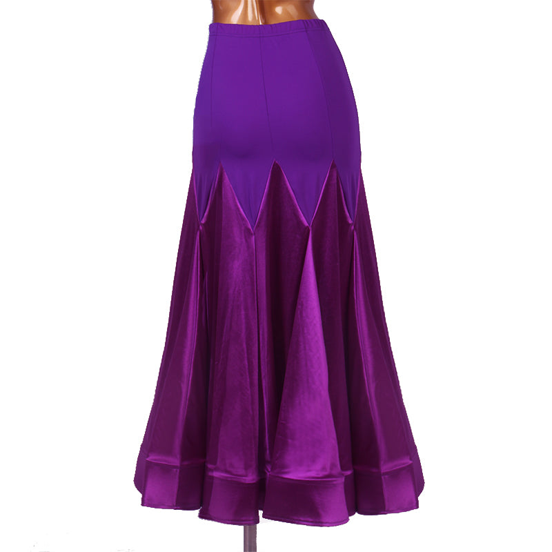 Deep Purple Satin Ballroom Skirt