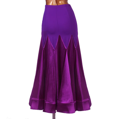 Deep Purple Satin Ballroom Skirt