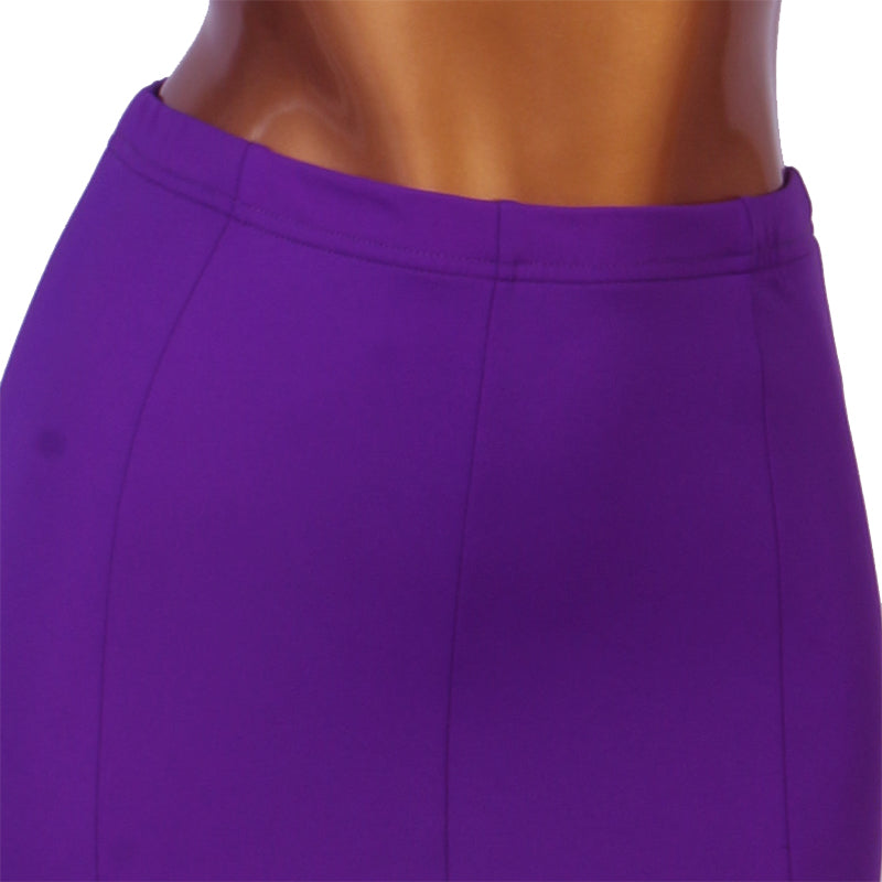 Deep Purple Satin Ballroom Skirt