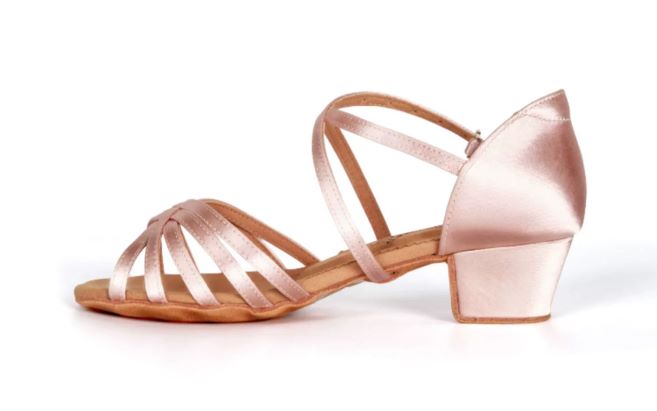 Girls Silk Soft - Latin and Ballroom Shoes with Low Heels