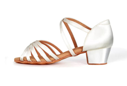 Girls Silk Soft - Latin and Ballroom Shoes with Low Heels