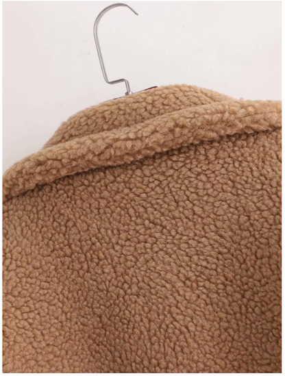 New Autumn/Winter Collection: Camel Shearling Long Coat, Loose and Thick Trench Coat