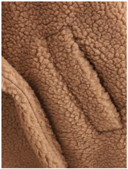 New Autumn/Winter Collection: Camel Shearling Long Coat, Loose and Thick Trench Coat