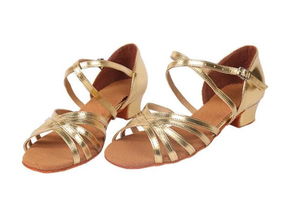 Girls Silk Soft - Latin and Ballroom Shoes with Low Heels